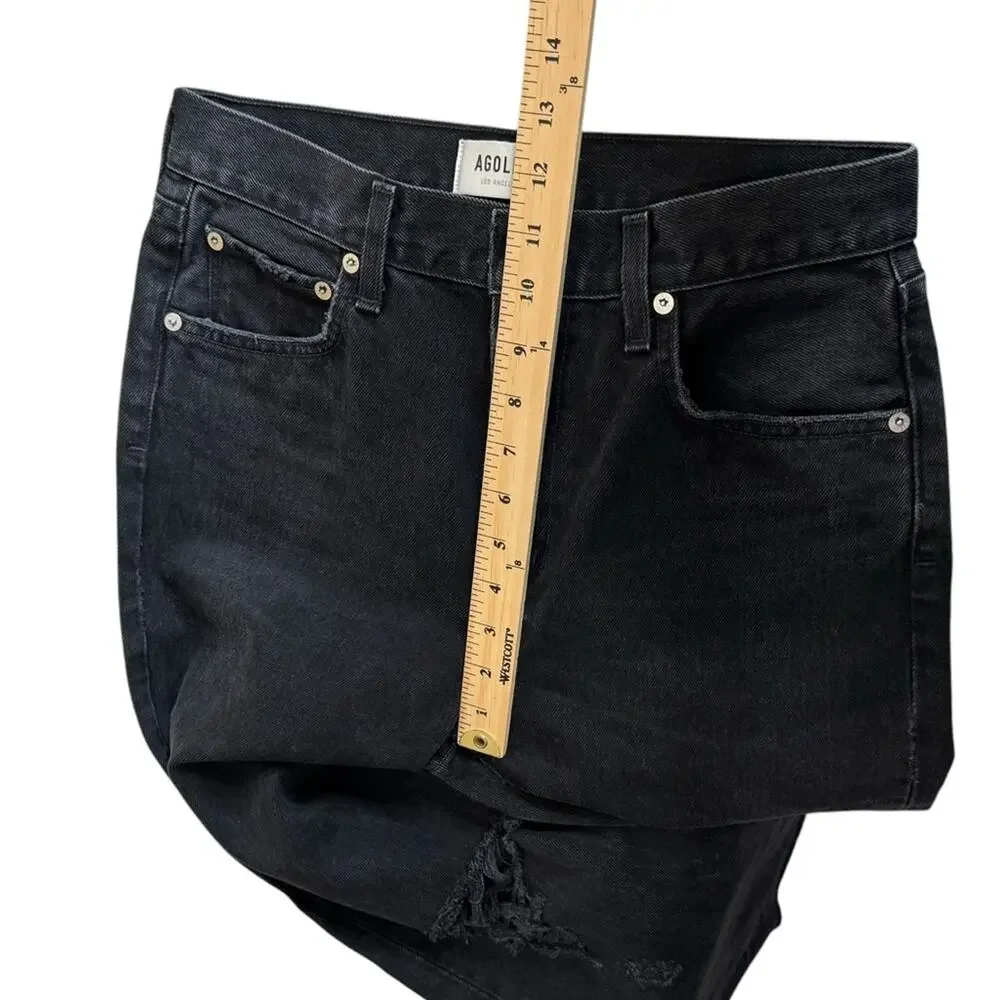 Agolde Cherie High Rise Straight Leg Distressed‎ Jeans Denim Pants Womens 27